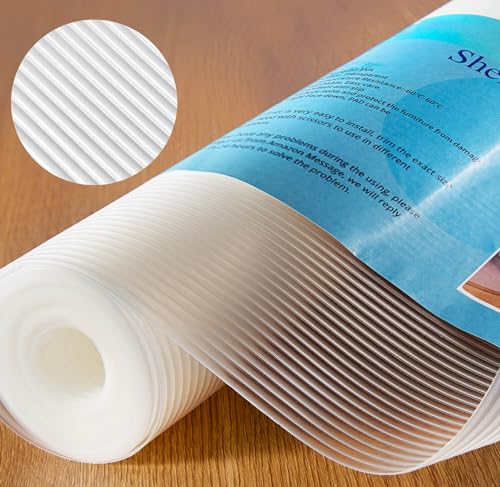 TEZZ Shelf Liner, 11.8 Inches x 20 FEET Non-Slip Kitchen Cabinet Liner, Washable Oil-Proof Non-Adhesive Contact Paper for Kitchen Drawer, Cabinet, Shelves, Cupboard, Refrigerator, Storage, Desk, Countertop - Image 1