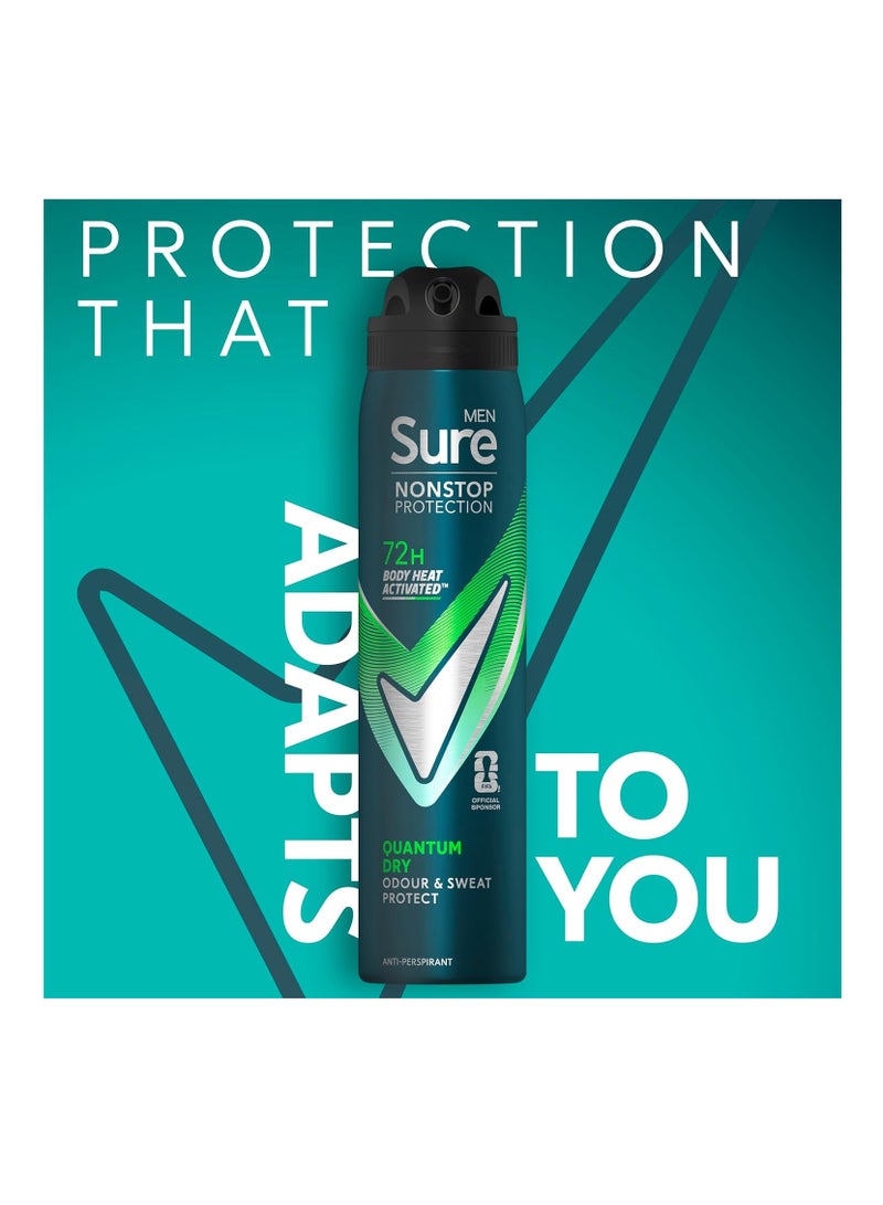 Sure Non-Stop Protection Quantum Dry Anti-Perspirant Spray,150ml - Image 2