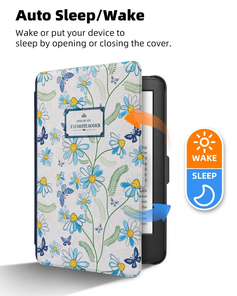 WALNEW Case for 6” Kindle Paperwhite 2012-2017(Model No.EY21 or DP75SDI) - PU Leather Case Smart Protective Cover Only Fits Old Generation Kindle Paperwhite Prior to 2018 - Image 4