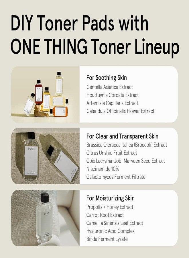 ONE THING Multi Big Pads Special Pack 70 PCS + 120 Refill | DIY Dry Toner Pads, Large Size Exfoliating Soft Lightweight Cotton Face Rounds | Korean Skin Care - Image 2