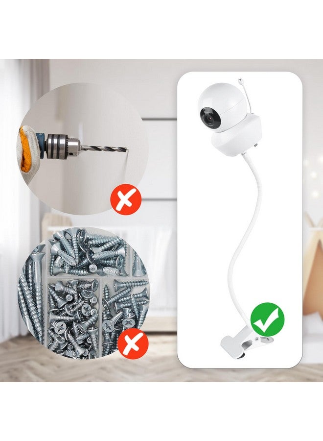 wochel Flexible Baby Monitor Clip Mount Compatible with Infant Optics DXR-8 Pro, Nanit Pro, Owlet, Eufy, HelloBaby, Motorola, Vtimes, Arenti, VTech, Babysense and Other Baby Camera with 1/4 Screw Hole - Image 5