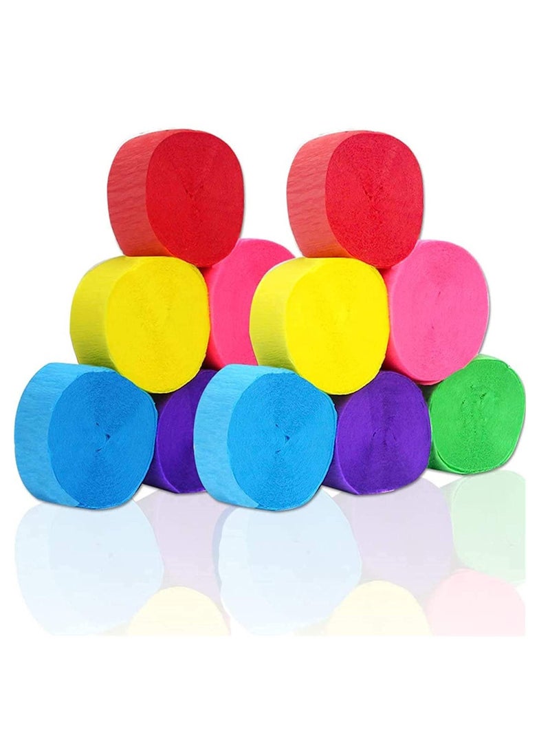 Terabyte Crepe Paper Neon Streamer (Pack oF 12) 100ft - Image 1