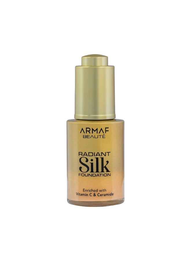 Armaf Beaute Radiant Silk Foundation Coffee 30ml,  Lightweight Hydrating Liquid Foundation with Vitamin C & Ceramide for Smooth, Even, Radiant Skin and Long-Lasting Natural Finish - Image 2