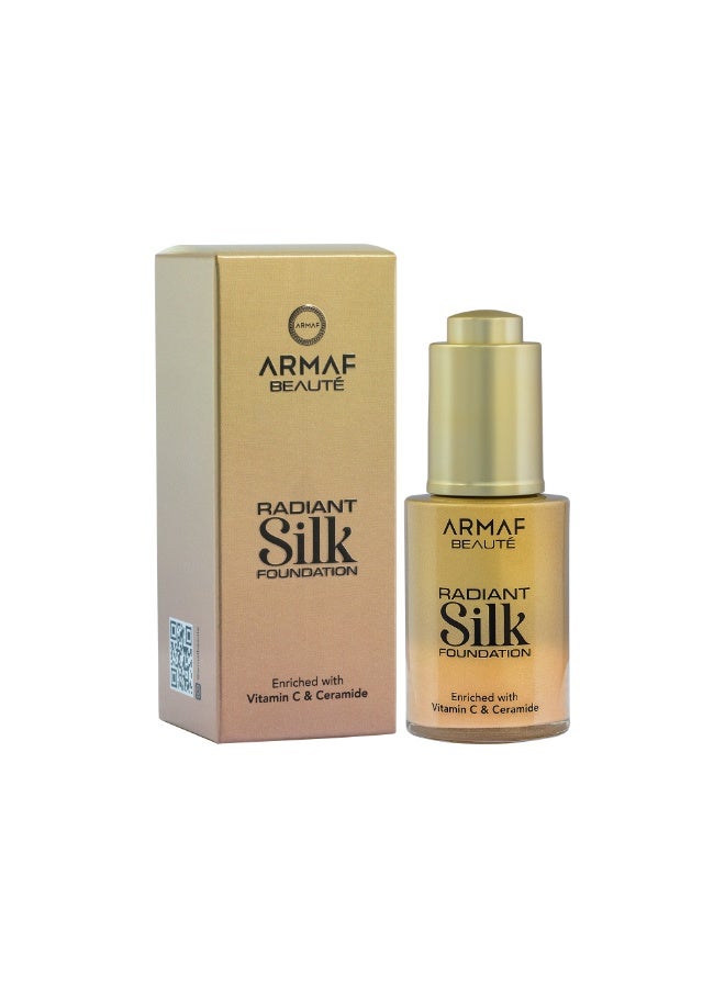 Armaf Beaute Radiant Silk Foundation Coffee 30ml,  Lightweight Hydrating Liquid Foundation with Vitamin C & Ceramide for Smooth, Even, Radiant Skin and Long-Lasting Natural Finish - Image 3