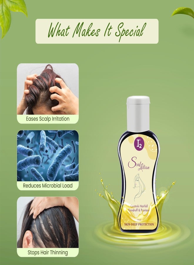 I2cure Hair Growth lotion for Dry Itchy & Flaky Scalp & Skin Minimizes Skin Irritation Soothes | Relief From Scalp Itchiness | Hair Root Nutrients & Hair Growth For Men & Women 50ml (Pack of 4) - Image 4