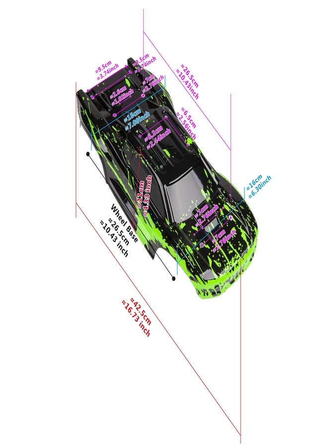 SummitLink Custom Body Clear Unpainted Compatible for ARRMA VORTEKS 3S 4x4 4x2 BLX 1/10 Stadium Truck(V-C-01) (Clear Unpainted) - Image 3