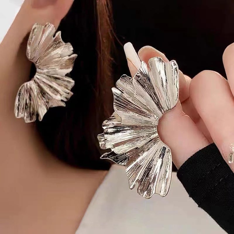 MIFYNN Irregular WaterDrop Earrings, Melted Liquid Irregular Stainless Steel Earrings, Embrace Minimalist Earrings, Statement Earrings for Women (Gold1) - Image 3