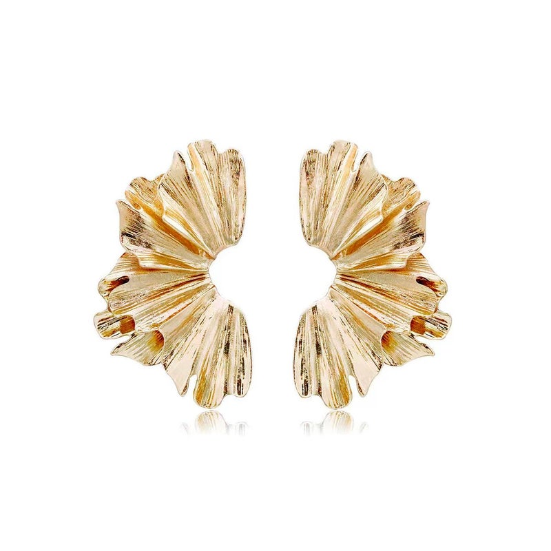 MIFYNN Irregular WaterDrop Earrings, Melted Liquid Irregular Stainless Steel Earrings, Embrace Minimalist Earrings, Statement Earrings for Women (Gold1) - Image 1