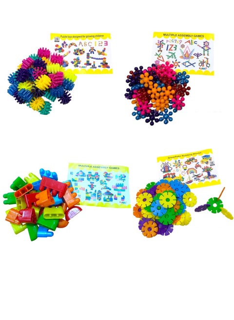 Building Blocks Set - 4 Different Shapes of Blocks - Each Shape Contains 150 Grams