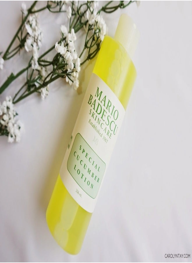MARIO BADESCU - Mario Badescu Special Cucumber Lotion | Non-Drying & Non-Irritating Facial Toner for Removing Excess Oil & Drying Up Breakouts | Revitalizing, Clarifying Astringent for Face 236ml - Image 1