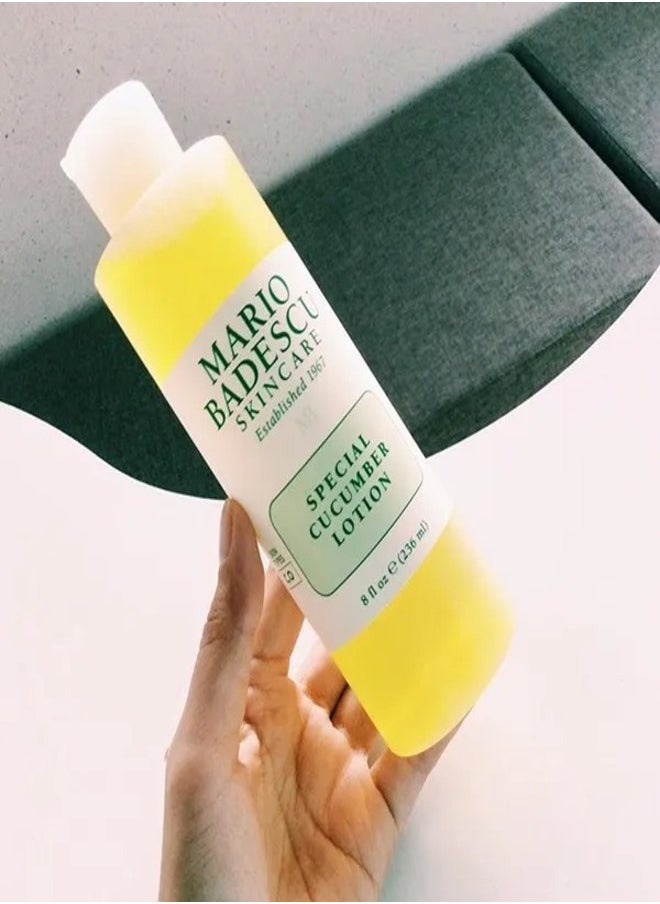 MARIO BADESCU - Mario Badescu Special Cucumber Lotion | Non-Drying & Non-Irritating Facial Toner for Removing Excess Oil & Drying Up Breakouts | Revitalizing, Clarifying Astringent for Face 236ml - Image 1