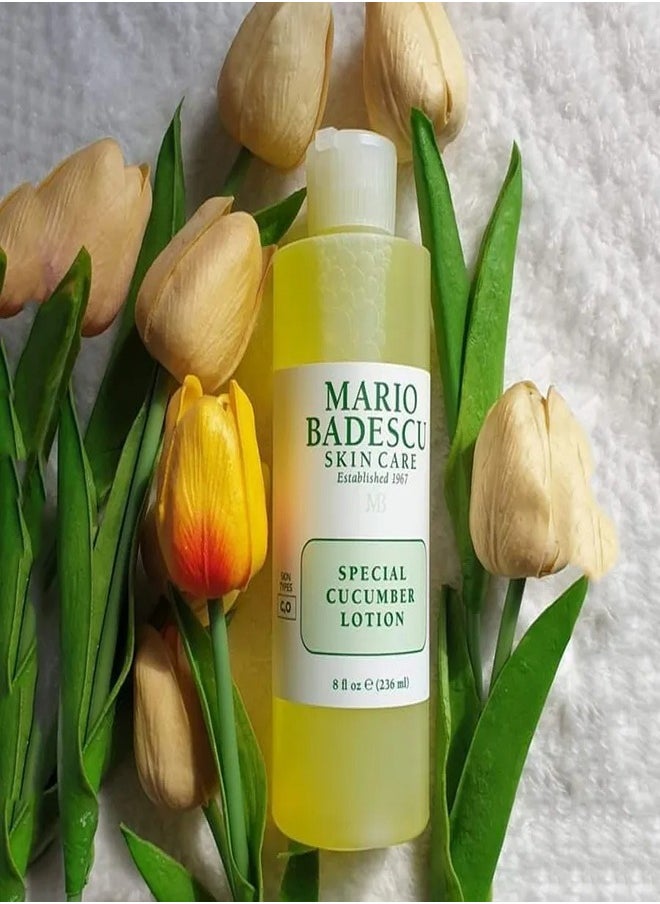MARIO BADESCU - Mario Badescu Special Cucumber Lotion | Non-Drying & Non-Irritating Facial Toner for Removing Excess Oil & Drying Up Breakouts | Revitalizing, Clarifying Astringent for Face 236ml - Image 1