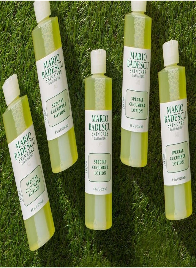 MARIO BADESCU - Mario Badescu Special Cucumber Lotion | Non-Drying & Non-Irritating Facial Toner for Removing Excess Oil & Drying Up Breakouts | Revitalizing, Clarifying Astringent for Face 236ml - Image 1
