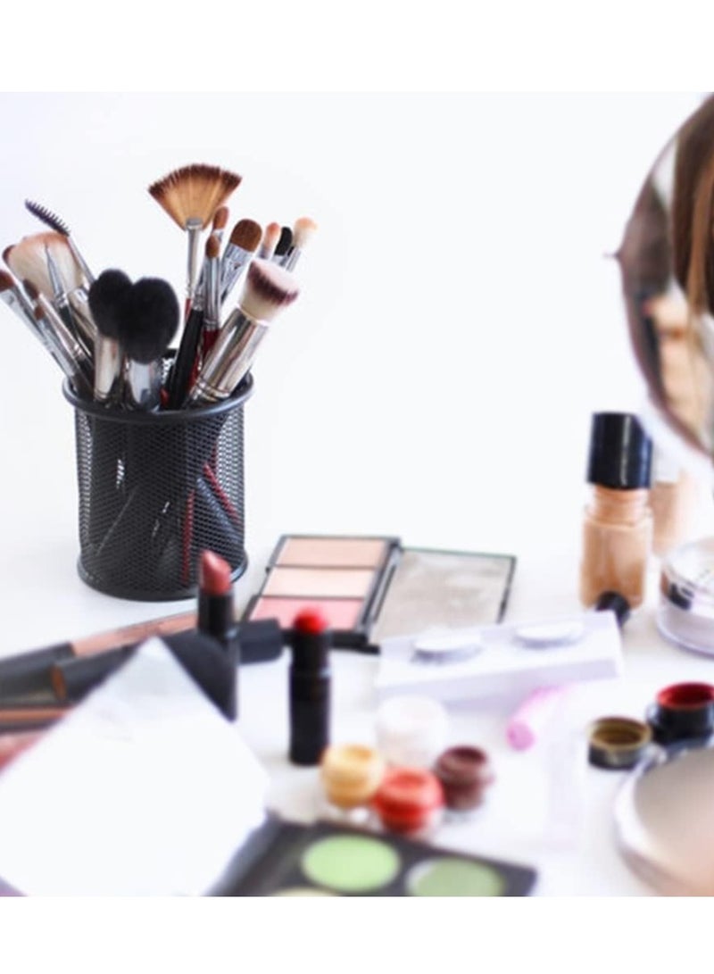 Mesh metal pen holder and organizer for the office, school and home or organizing kitchen utensils, brushes and makeup tools - Image 4