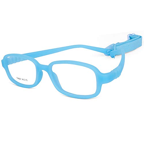AQWANO Children Optical Glasses Frame TR90 Flexible Bendable One-piece Safe Eyeglasses Girls Boys Square - Image 1
