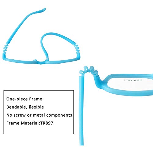 AQWANO Children Optical Glasses Frame TR90 Flexible Bendable One-piece Safe Eyeglasses Girls Boys Square - Image 2