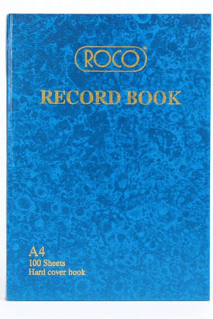 روكو دفتر تسجيل روكو A4 – 100 ورقة، غلاف صلب – جودة ممتازة للاستخدام في المكتب والمدرسة والمنزل - Image 2