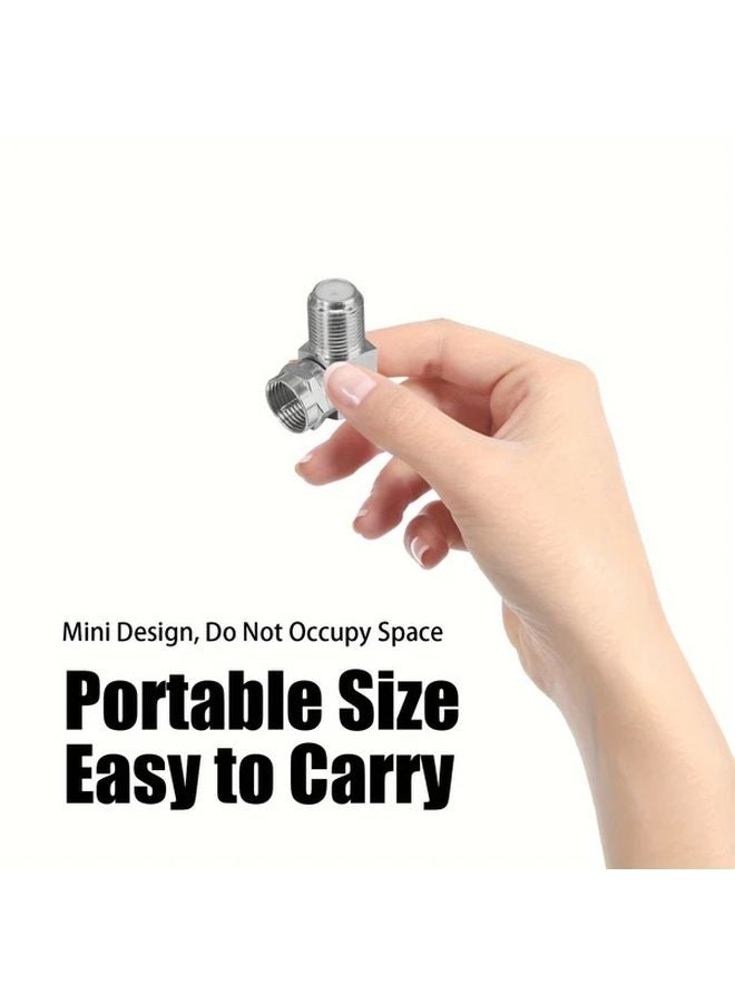 2pcs Right Angle F Type RG6 Coaxial Connector Adapter Male To Female For Wall Mounted TVs - Image 5