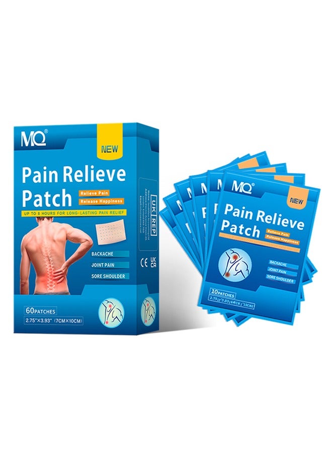 MQ 60Pcs Pain Relief Patch, Joint Lumbar Spine knee Shoulder Neck Adhesive Patch, Promote Blood Circulation, Relieve Joint Pain Warm Cream ﻿ - Image 1