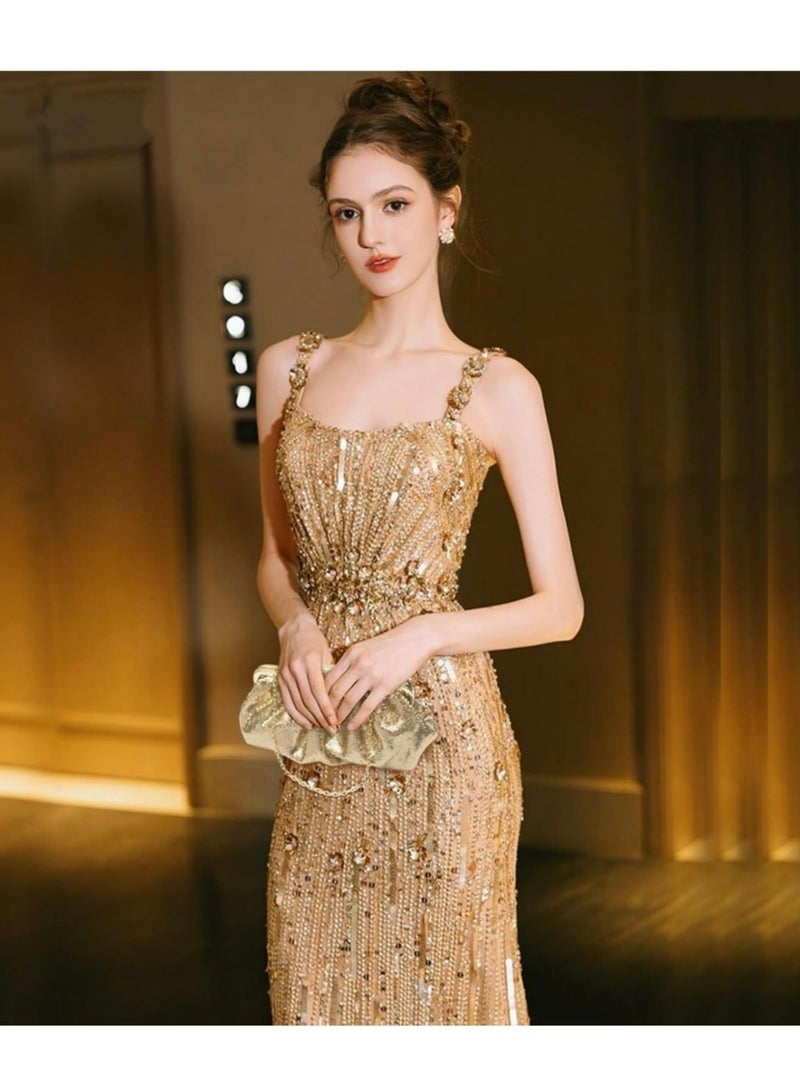 Women's Evening Bag Solid Color Fish Scale Sequins Pleated Clutch Bag Sparkly Handbag Shoulder Bag with Removable Chain, Crossbody Bag for Formal Dress Bride Wedding Prom Party,Gift For Woman Girl Mother Teacher - Image 2