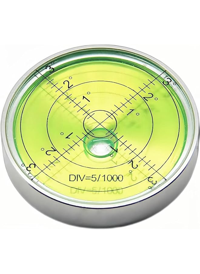 PROMASS promass Round Spirit Levels, 2.4 Inch 60mm High Precision Aluminium Bullseye Spirit Levels - Accurate Bubble Level for RV, Motorhome, Camping, Trailer, Construction, CNC Machines  - Image 1