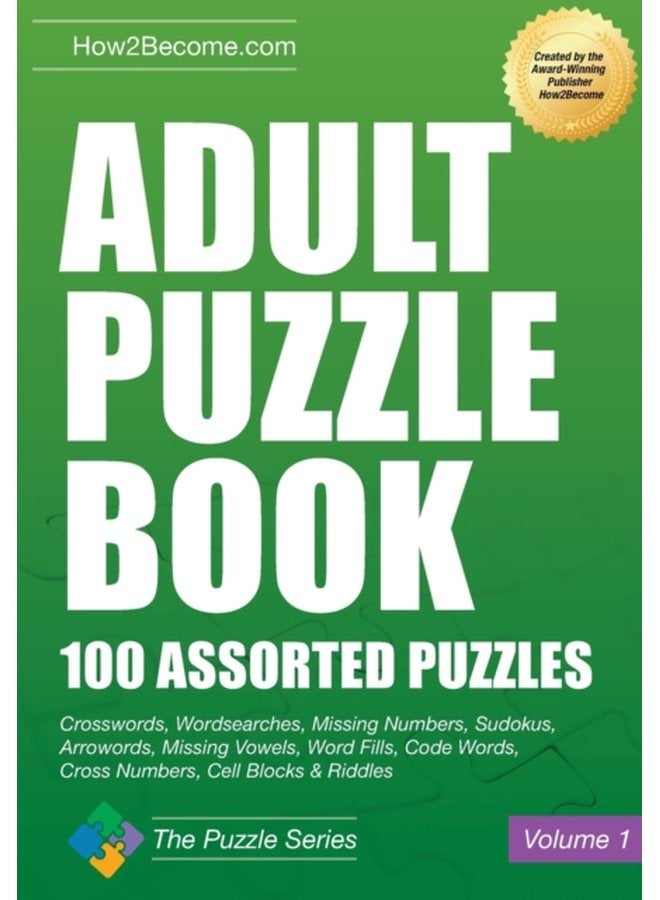 Adult Puzzle Book 100 Assorted Puzzles - Paperback