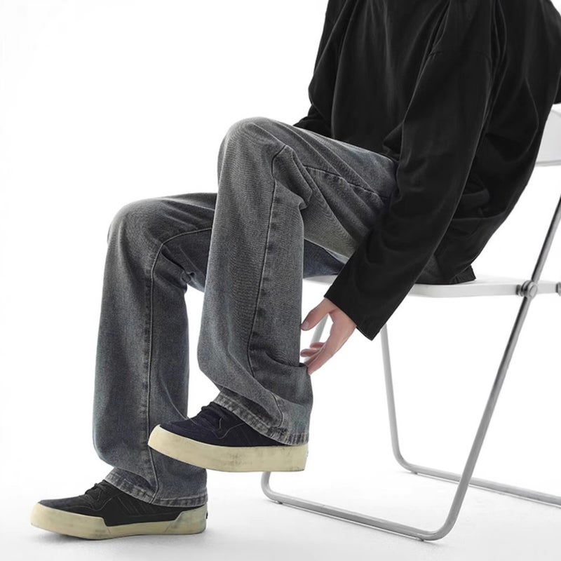 Unisex Classic Denim Jeans Loose Fit Daily Outdoor Wear - Image 4