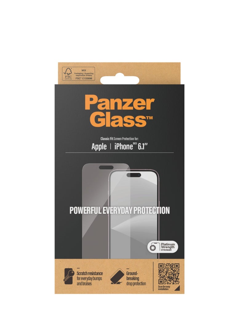 PanzerGlass Screen Protector iPhone 15 - Clear - Image 2