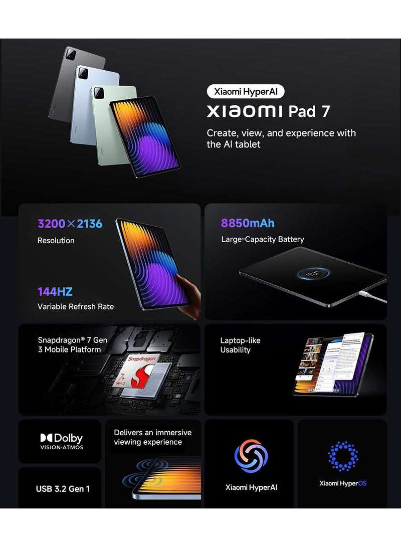 Xiaomi Pad 7 11.2-Inch Blue 8GB RAM 256GB WiFi - Global Version - Image 2