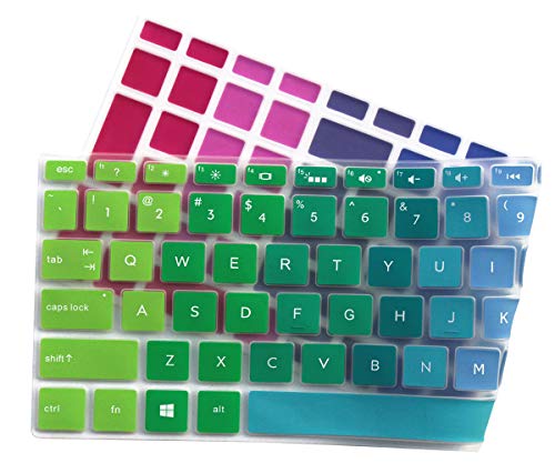UHamn Keyboard Skin Compatible for 15.6" HP Pavilion X360 15-br075nr, HP Envy x360 15m-bp 15m-bq, HP Spectre x360 15-ch011dx,HP Pavilion 15-cb 15-cc 15-cd 15-bw 15-bs & 17.3" HP 17m-ae 17-bs Series -Rainbow - Image 4