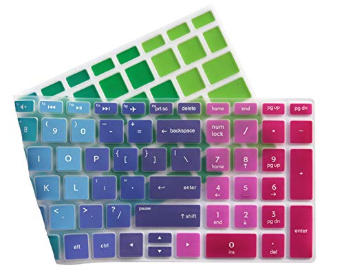 UHamn Keyboard Skin Compatible for 15.6" HP Pavilion X360 15-br075nr, HP Envy x360 15m-bp 15m-bq, HP Spectre x360 15-ch011dx,HP Pavilion 15-cb 15-cc 15-cd 15-bw 15-bs & 17.3" HP 17m-ae 17-bs Series -Rainbow - Image 5