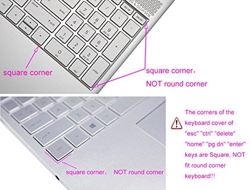 UHamn Keyboard Skin Compatible for 15.6" HP Pavilion X360 15-br075nr, HP Envy x360 15m-bp 15m-bq, HP Spectre x360 15-ch011dx,HP Pavilion 15-cb 15-cc 15-cd 15-bw 15-bs & 17.3" HP 17m-ae 17-bs Series -Rainbow - Image 3