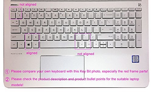 UHamn Keyboard Skin Compatible for 15.6" HP Pavilion X360 15-br075nr, HP Envy x360 15m-bp 15m-bq, HP Spectre x360 15-ch011dx,HP Pavilion 15-cb 15-cc 15-cd 15-bw 15-bs & 17.3" HP 17m-ae 17-bs Series -Rainbow - Image 2