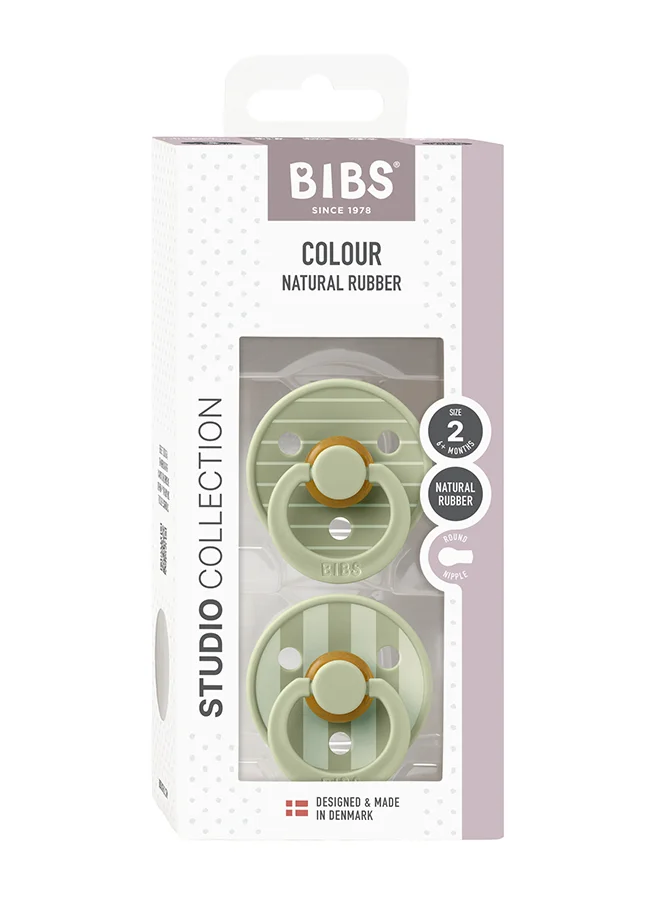 بيبس Pack of 2 Studio Colour Pin Latex Size 2 Sage Mix