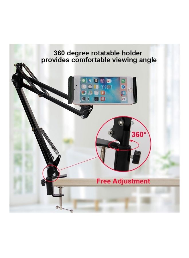 Universal 360 Degree Rotating Flexible Tablet Pad Holder Black - Image 5