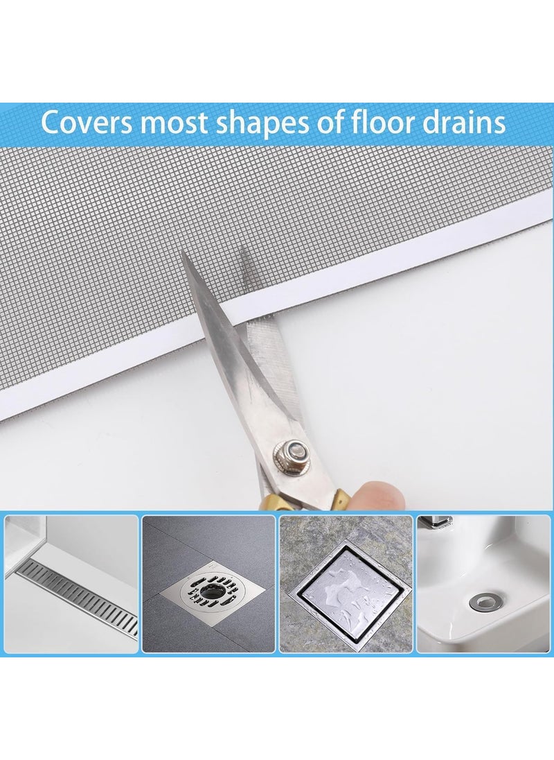 Nityasiddh PVC Mesh Kitchen Sink Strainer Disposable Hair Catcher Roll Shower Drain Cover Hair Catcher Drain Strainer Floor Drain Sticker Roll Hair Mesh Stickers  - Image 3