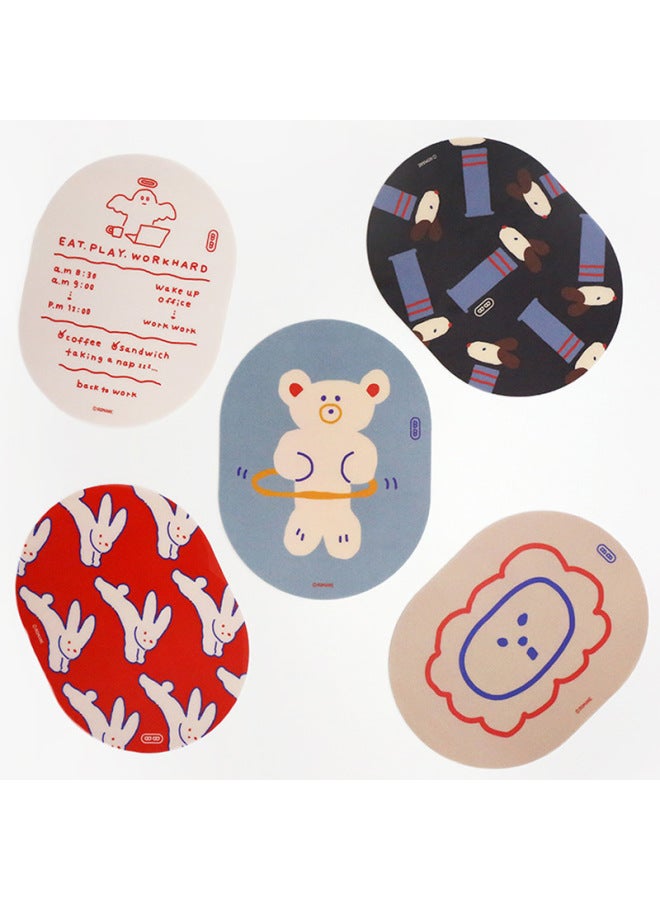 South Korea Imported Romane Cute Cartoon Special-shaped Niche Home Office Mouse Mat Ins Non-slip Female Game-Color:225x170mm-Pattern:Madeleine Small Cake  - Image 3