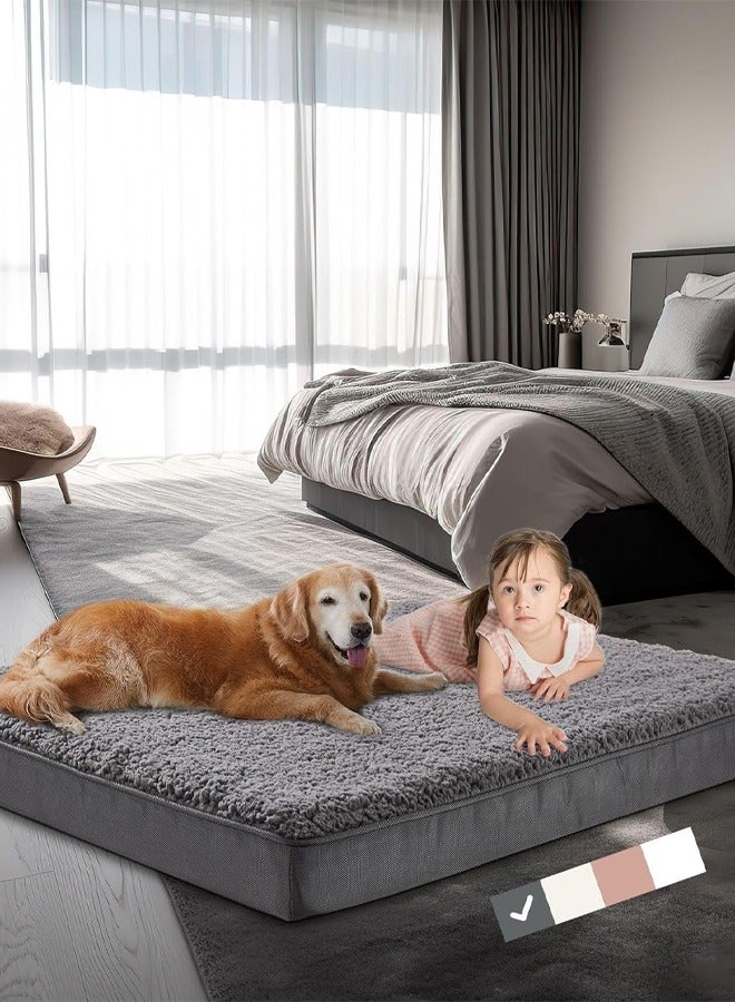 Bukela Orthopedic Dog Beds For Large Dogs,Dog Bed With Plush Egg Foam Support And Non-Slip Bottom, Waterproof And Machine Washable Removable Pet Bed Cover 90x7x68 Cm  - Image 1