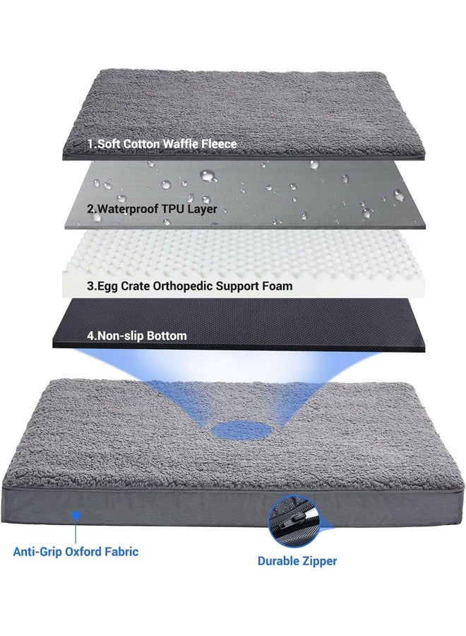 Bukela Orthopedic Dog Beds For Large Dogs,Dog Bed With Plush Egg Foam Support And Non-Slip Bottom, Waterproof And Machine Washable Removable Pet Bed Cover 90x7x68 Cm  - Image 5