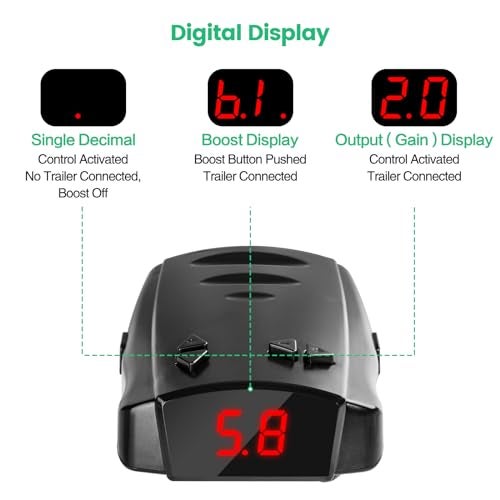 briidea Proportional Trailer Brake Controller, Digital Electric Brake Control for 1-4 Axle Trailers, Smooth Stop Technology with Boost Mode, Compatible with Ford/GM/Chevy/Dodge/RAM/Toyota - Image 5