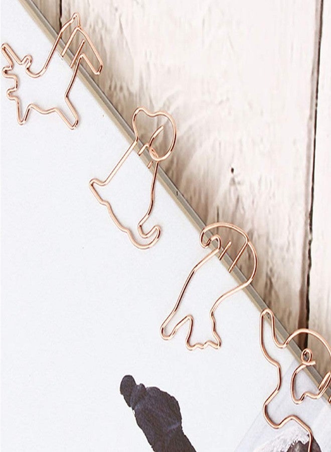 Cucumis 20 Pcs Creative Animal Paper Clips Rose Gold Decoration Bookmark Bill Organization Reading School Supplies (Deer -20piece) - Image 4