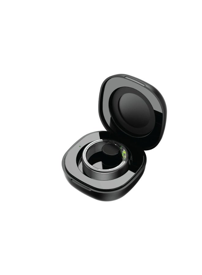 GREEN LION Smart Ring with Wireless Charging Case / Size 11-20.6mm / Sleep Monitoring / Heart Rate / Blood Pressure / Blood Oxygen / Steps & Distance / Android 5.1 or above / iOS 8.0 or above Compatible - Black - Image 3