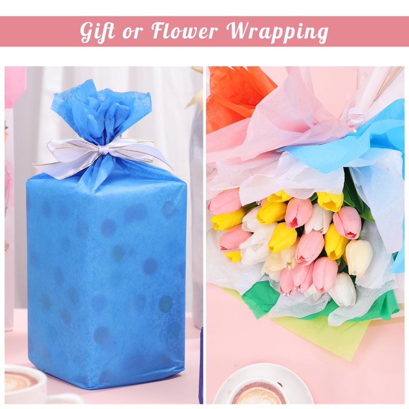 woric 160 Sheets Tissue Paper Bulk for Gift Bags 20 X 14 Inches Multicolor Gift Tissue Paper for Easter Wrapping DIY Crafts Wedding Party Decorations - Image 4