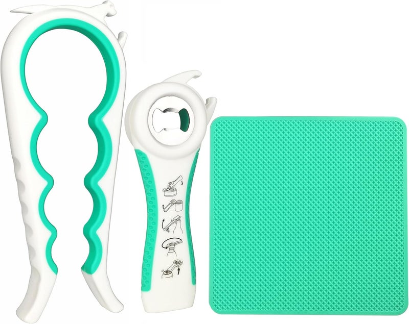 Otstar Latest Jar Opener and 5 in 1 Bottle Opener with Rubber Jar gripper Pad Ideal for Seniors with arthritis Weak Hands and Low Strength - Image 1