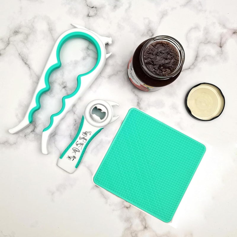 Otstar Latest Jar Opener and 5 in 1 Bottle Opener with Rubber Jar gripper Pad Ideal for Seniors with arthritis Weak Hands and Low Strength - Image 2