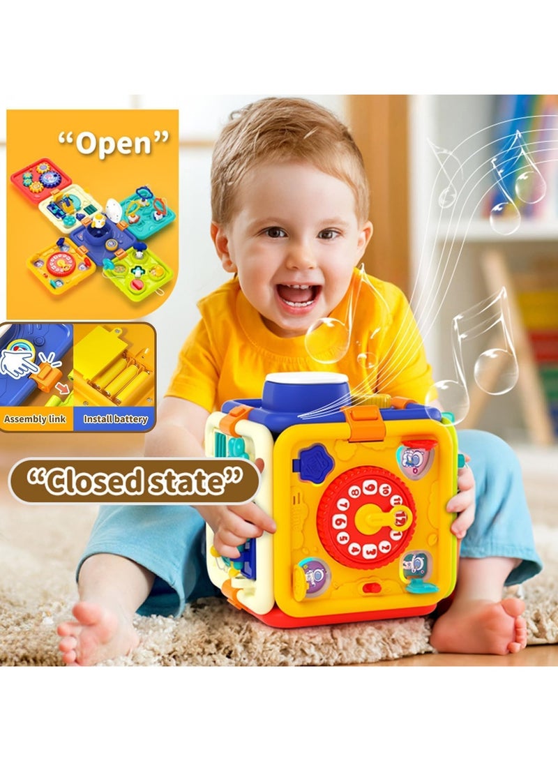 general Busy Cube Montessori - 1-Year-Old Boy's Busy Cube Toy Multi-functional sensory toy for children Develops fine motor skills Detachable educational learning toy Suitable for boys and girls - Image 5