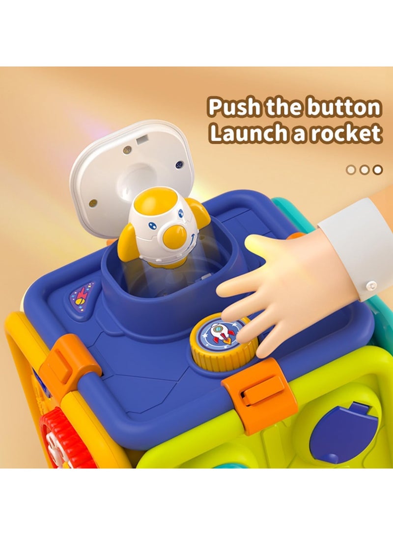 general Busy Cube Montessori - 1-Year-Old Boy's Busy Cube Toy Multi-functional sensory toy for children Develops fine motor skills Detachable educational learning toy Suitable for boys and girls - Image 3