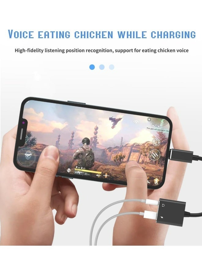 Apluynm Lightning to 3.5mm Splitter Dongle(2in1)Charger Cord iPhone AUX Adapter for Headphone Jack Cable Apple MFI Certified Audio Earbud Power Charge Converter for 11 12 13 14 Pro 7 8 Plus Charging Connector - Image 3