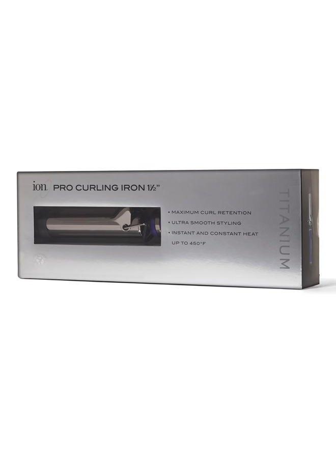 ION Titanium Pro Curling Iron, 11/2 Inch, Heats up to 450°F, Maximum Curl Retention, Dual Voltage - Image 3