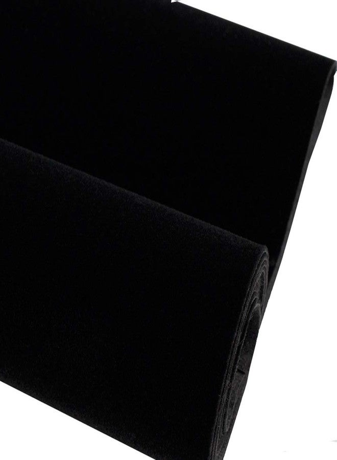 Taogift Self Adhesive Black Velvet Flock Liner Sticker for Drawer Dresser Cabinets Jewlery Displays Backsplash Arts Crafts Decor (Black, 17.7x98 Inches) - Image 1